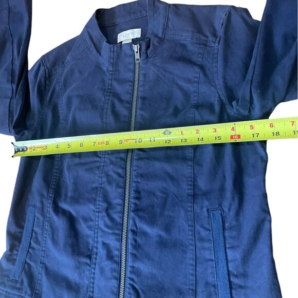 Loft Utility Jacket Mock Neck Navy Blue Womens Size XS - Picture 10 of 10